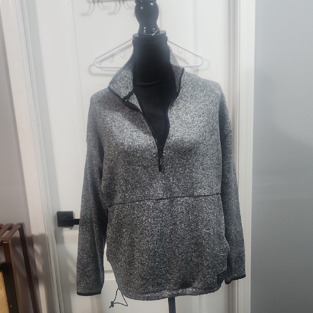 PINK Victoria's Secret Charcoal 1/4 Zip Sweatshirt